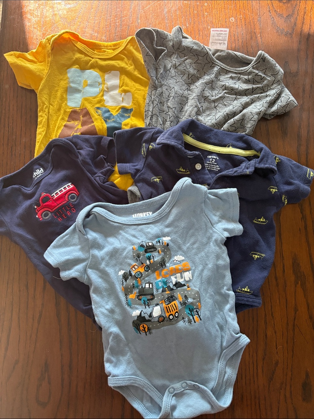 Baby Boy Bodysuits (x4) 6-12months